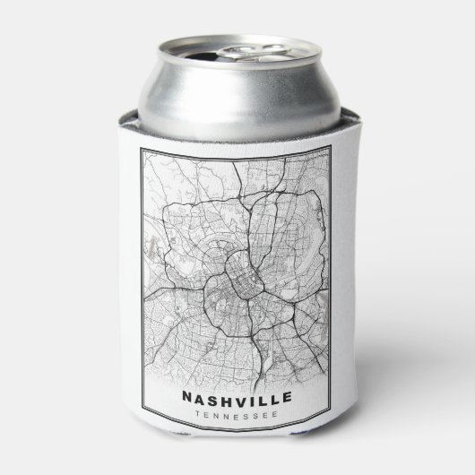 ナッシュビル地図 缶クーラー (缶正面)