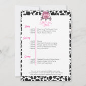 ナッシュビル女性のカーボーイディスコロデオバチェロレッテウィークエンド 招待状 (裏面)