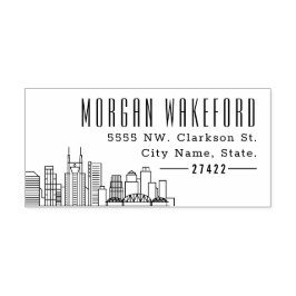 ナッシュビル居住者 |デコモダンスカイライン セルフインキングスタンプ