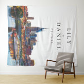 ナッシュビル川沿い結婚式写真用背景 タペストリー (インサイチュ(横))