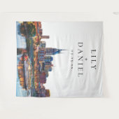 ナッシュビル川沿い結婚式写真用背景 タペストリー (正面(横))