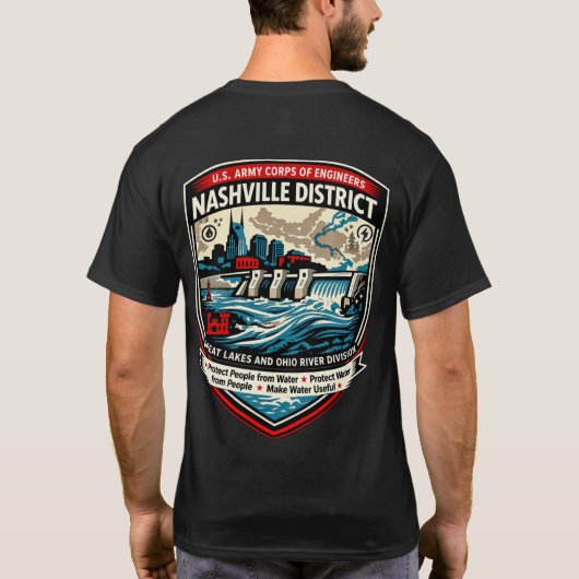 ナッシュビル工兵隊シールド Tシャツ (裏面)