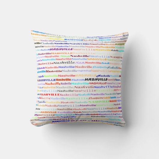 ナッシュビル文字デザインII装飾用クッション クッション (正面)