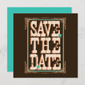 ナッシュビル日付の保存:ターコイズ セーブザデート (正面/裏面)