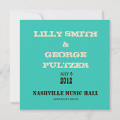 ナッシュビル日付の保存:ターコイズ セーブザデート (裏面)