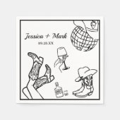 ナッシュビル独身最後の夜女子会 スタンダードカクテルナプキン (正面)