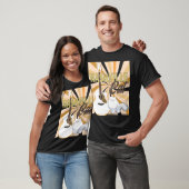 ナッシュビル猫ホワイト・ペルシャとホワイト・Fギター Tシャツ (ユニセックス)