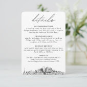 ナッシュビル結婚の小さな垂直詳細 エンクロージャーカード (スタンド正面)