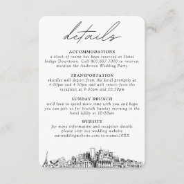 ナッシュビル結婚の小さな垂直詳細 エンクロージャーカード