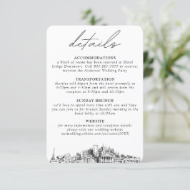 ナッシュビル結婚の小さな垂直詳細 エンクロージャーカード