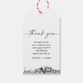 ナッシュビル結婚スカイライン感謝メッセージカード ギフトタグ (正面)