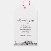 ナッシュビル結婚スカイライン感謝メッセージカード ギフトタグ (裏面)