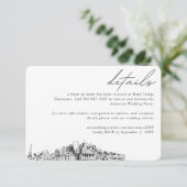ナッシュビル結婚ズホテルルームブロック詳細スモール エンクロージャーカード (スタンド正面)