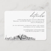 ナッシュビル結婚ズホテルルームブロック詳細スモール エンクロージャーカード (正面)