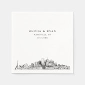 ナッシュビル結婚ズ紙カクテルナプキン スタンダードカクテルナプキン (正面)