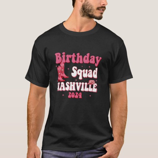 ナッシュビル誕生日トリップナッシュビル誕生日分隊 Tシャツ (正面)