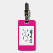 ナッシュビル音楽ノート ラゲッジタグ (正面縦)