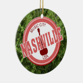 ナッシュビル音楽都市米国の円のオーナメント セラミックオーナメント (右)