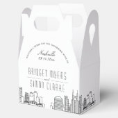 ナッシュビル |シティスカイライン結婚式の引き出物 フェイバーボックス (オープン)
