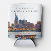 ナッシュビル スカイライン ウォーターカラー バースデー ウィークエンド 缶クーラー (正面)