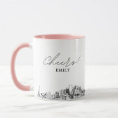 ナッシュビル スカイライン オーダーメイド ウェディング コーヒーマグ マグカップ (左)