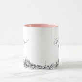 ナッシュビル スカイライン オーダーメイド ウェディング マグカップ (中央)