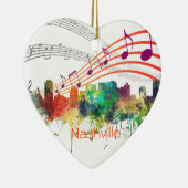 ナッシュビル、テネシー州のスカイラインSP - セラミックオーナメント (右)