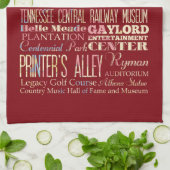 ナッシュビル、テネシー州の有名な場所 キッチンタオル (折り畳み)