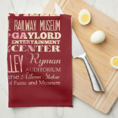 ナッシュビル、テネシー州の有名な場所 キッチンタオル (四つ折り)