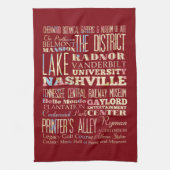 ナッシュビル、テネシー州の有名な場所 キッチンタオル (縦)