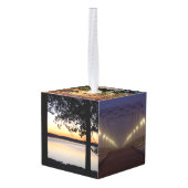 ナッシュビル、テネシー州を祝って下さい キューブオーナメント (裏面アングル)