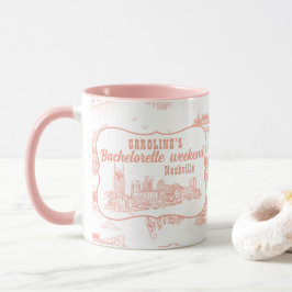 ナッシュビル トワル バチェラー パーティー コーラル ピンク マグカップ