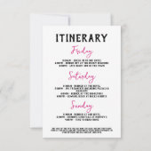 ナッシュビル・バチェロレッテ・ロデオ・ウィークエンドの予定 出欠カード (裏面)