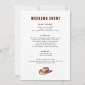 ナッシュビル ピンクカウガール ブライズメイド ウィークエンド 招待状 (裏面)