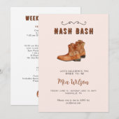 ナッシュビル ピンクカウガール ブライズメイド ウィークエンド 招待状 (正面/裏面)