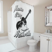 ナッシュビル。ミュージックシティ シャワーカーテン (インサイチュ)