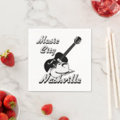 ナッシュビル。ミュージックシティ スタンダードカクテルナプキン (インサイチュ)