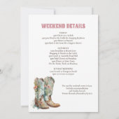 ナッシュビル ラスト ロデオ ブーツ バチェロレッテ パーティー 招待状 (裏面)