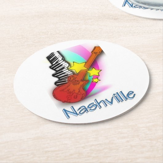ナッシュビル・リズム ラウンドペーパーコースター (アングル)