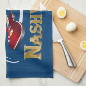 ナッシュビル。音楽の街 キッチンタオル (四つ折り)