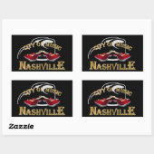 ナッシュビル。音楽の街 長方形シール (シート)