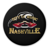ナッシュビル。 音楽の都市 セラミックノブ (正面)