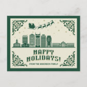 ナッシュビル、TNスカイラインハッピーホリデーズハガキ シーズンポストカード (正面)