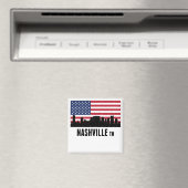 ナッシュビルTNアメリカ国旗 マグネット (インサイチュ (食洗機))