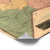 ナッシュビルTN歴史地図 ポスター (角)