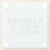 ナッシュビルTN緯度経度 ガラスコースター (裏面)