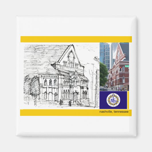 ナッシュビルTN：磁石 マグネット (正面)