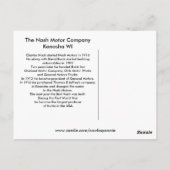 ナッシュモーターカンパニーケノシャウィスコンシン ポストカード (裏面)