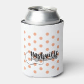 ナッシュヴィルギター水玉模様デザイン 缶クーラー (缶正面)