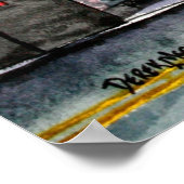 ナッシュヴィルテネシー地方の音楽キャピタルアート ポスター (角)